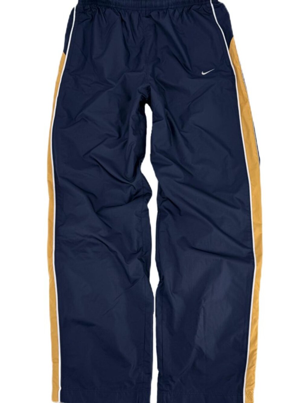 Nike Athletic Track Pants Navy Gold Stripe Mens M